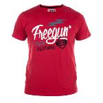 T-Shirt FREEGUN jersey Rouge