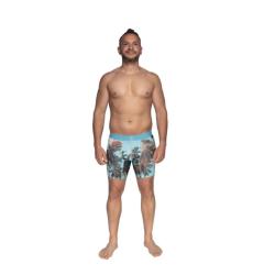  Boxer Wave Hawaii Motif Palmiers|D12