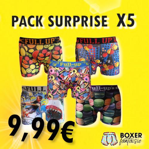 5 Boxers full-up motf Surprise ! Destockage ! 